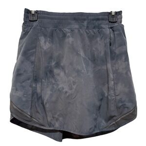 Lululemon Hotty Hot HR Skirt Sz 6 Black Grey Graphite Pickleball Tennis Active